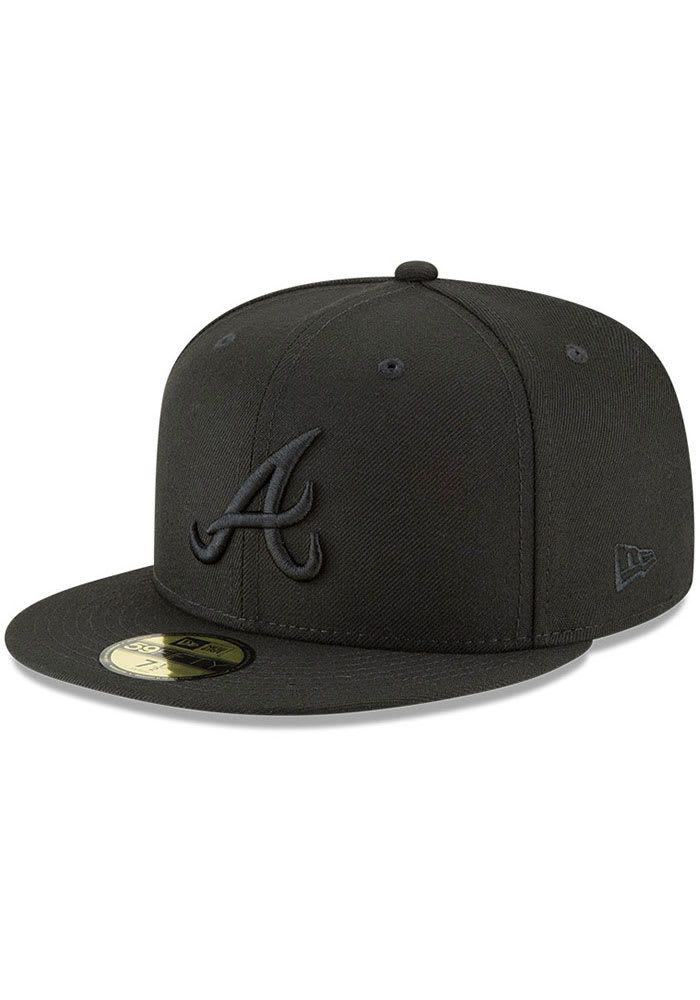 all black braves hat