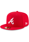 Main image for New Era Atlanta Braves Mens Red Basic 59FIFTY Fitted Hat