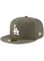 Los Angeles Dodgers New Era Basic 59FIFTY Fitted Hat - Olive
