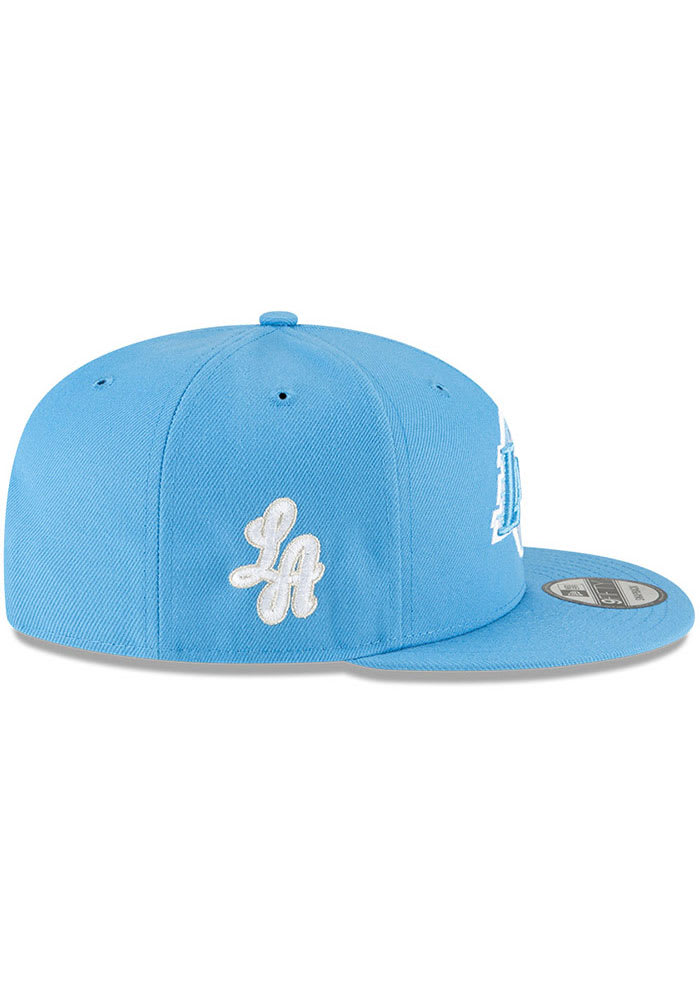 light blue lakers fitted hat