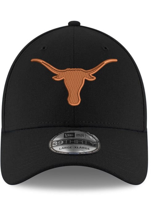 Texas Longhorns 39THIRTY Black New Era Flex Hat