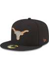 Main image for New Era Texas Longhorns Mens Black Pop 59FIFTY Fitted Hat