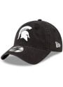 Michigan State Spartans New Era and White Core Classic 9TWENTY Adjustable Hat - Black