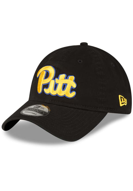 New Era Black Pitt Panthers Gold Wordmark 9TWENTY Adjustable Hat