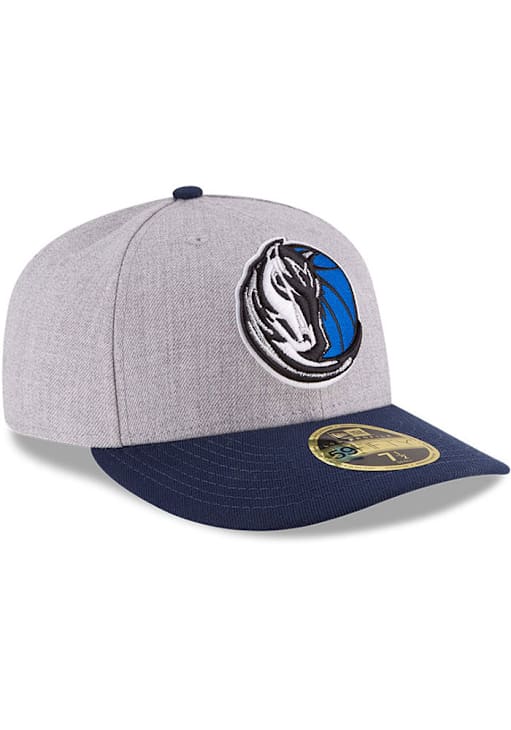 New Era Dallas Mavericks Mens Grey Heathered LP59FIFTY Fitted Hat