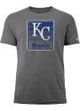 Kansas City Royals New Era Throwback Brushed T Shirt - Grey