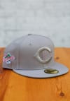 Main image for New Era Cincinnati Reds Mens Grey Tonal Green Pop 1990 WS Side Patch 59FIFTY Fitted Hat
