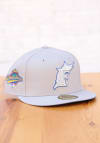 Main image for New Era Miami Marlins Mens Grey Tonal Royal Pop 1997 WS Side Patch 59FIFTY Fitted Hat