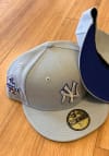 Main image for New Era New York Yankees Mens Grey Tonal Royal Pop 1998 WS Side Patch 59FIFTY Fitted Hat
