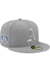 Main image for New Era Philadelphia Athletics Mens Grey Tonal Royal Pop 1929 WS Side Patch 59FIFTY Fitted Hat