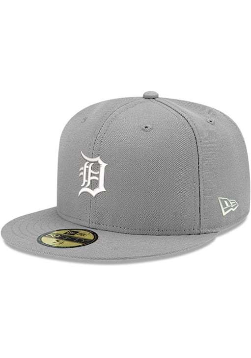 Detroit Tigers Mens 59FIFTY GRAY New Era Fitted Hat 59005379