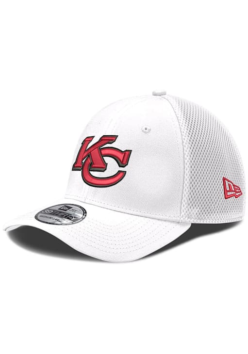 Kansas City Chiefs Mens Elemental Neo 39THIRTY WHITE New Era Flex