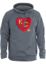 Kansas City Monarchs New Era KC Heart Hooded Sweatshirt - Charcoal