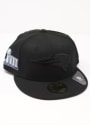New England Patriots New Era Tonal Super Bowl Side Patch 59FIFTY Fitted Hat - Black