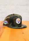 Main image for New Era Pittsburgh Steelers Mens Green Super Bowl Side Patch 59FIFTY Fitted Hat