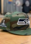Main image for New Era Seattle Seahawks Mens Green Super Bowl Side Patch 59FIFTY Fitted Hat