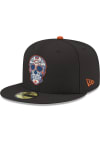 Main image for New Era Chicago Bears Mens Black Sugar Skull Orange UV 59FIFTY Fitted Hat