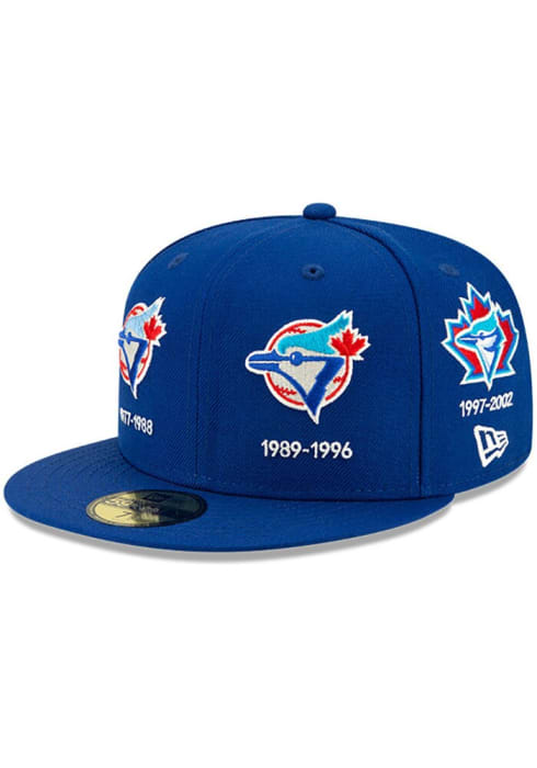 Toronto Blue Jays Logo Progression 59fifty Blue New Era Fitted Hat