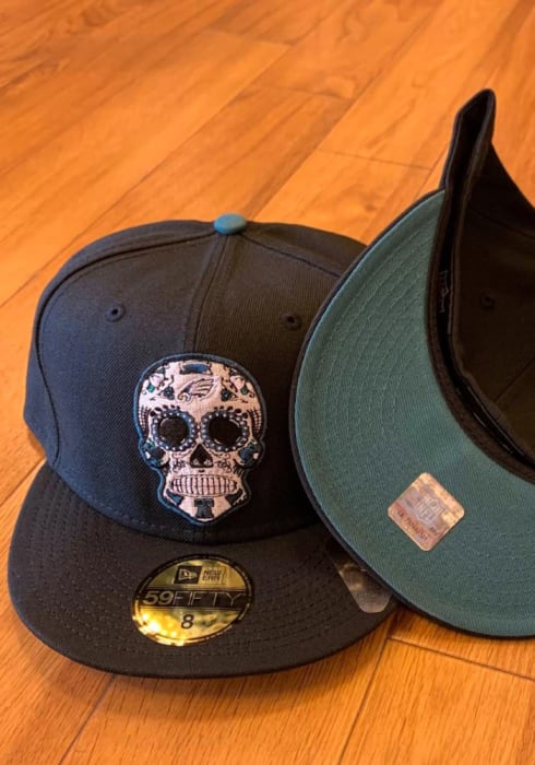 Philadelphia Eagles Sugar Skull 59FIFTY Black New Era Fitted Hat
