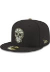 Main image for New Era New Orleans Saints Mens Black 5950 NEOSAI BLACK MET GOLD Fitted Hat
