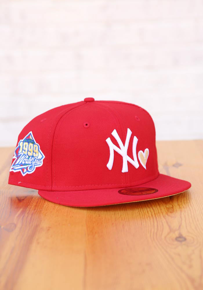 red yankees fitted with patch