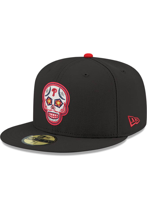Philadelphia Phillies Sugar Skull 59FIFTY Black New Era Fitted Hat