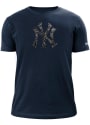 New York Yankees New Era Paisley T Shirt - Navy Blue