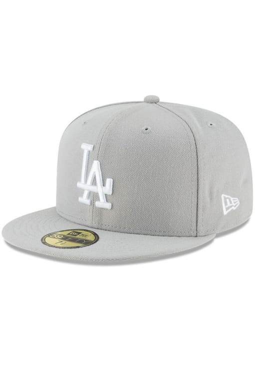 Los Angeles Dodgers Basic 59FIFTY Grey New Era Fitted Hat