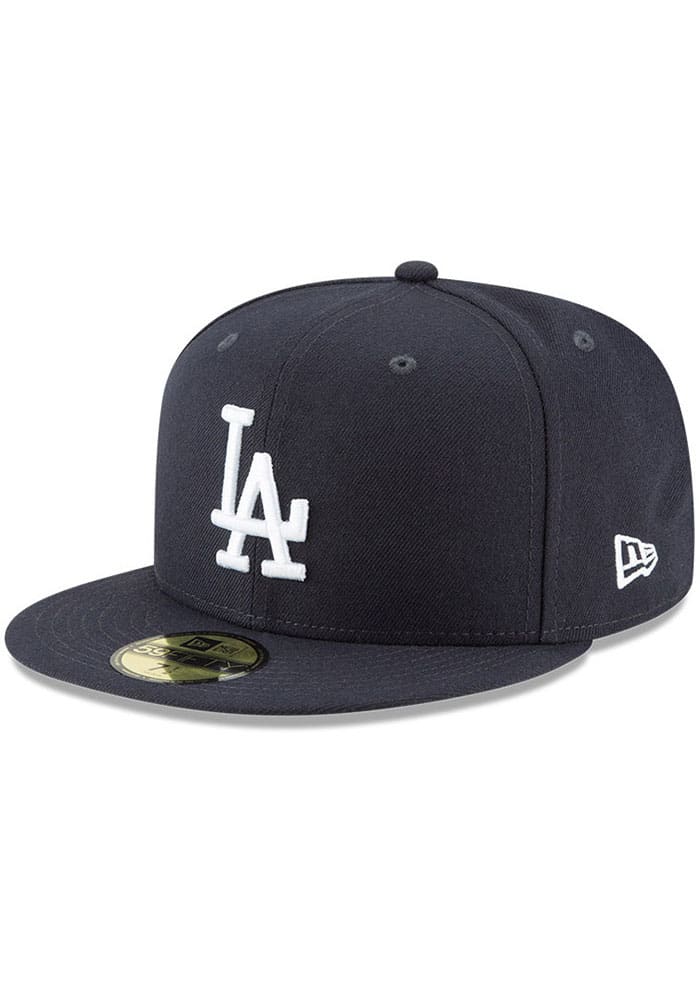 navy blue dodgers fitted