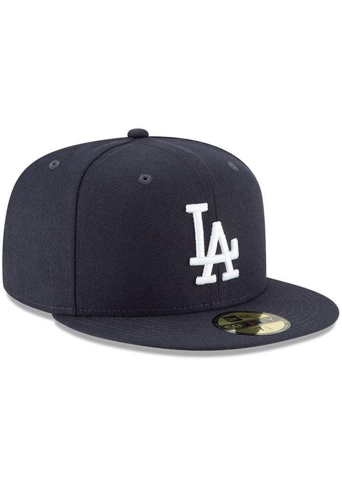 navy blue dodgers fitted