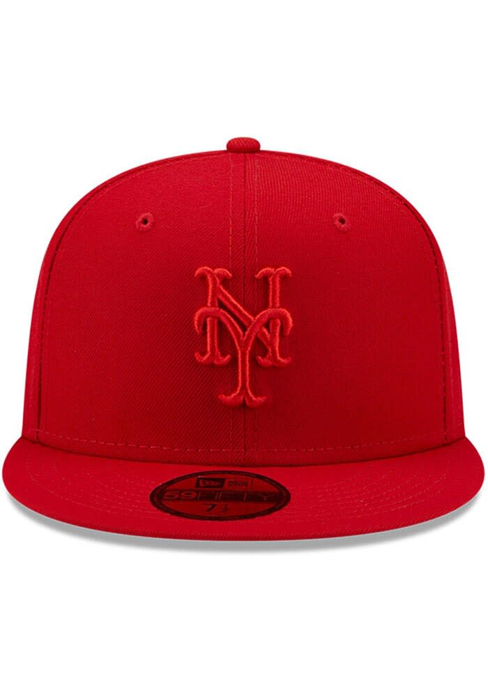 Men's New Era Scarlet York Mets Color Pack 59FIFTY Fitted Hat