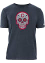 Cleveland Indians New Era Sugar Skull T Shirt - Navy Blue