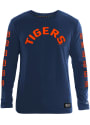 Detroit Tigers New Era Sleeve Repeating T Shirt - Navy Blue