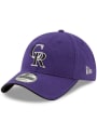Colorado Rockies New Era Core Classic Replica 9TWENTY Adjustable Hat - Purple