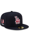 Main image for New Era Los Angeles Dodgers Mens Navy Blue 2021 July 4th 59FIFTY Fitted Hat