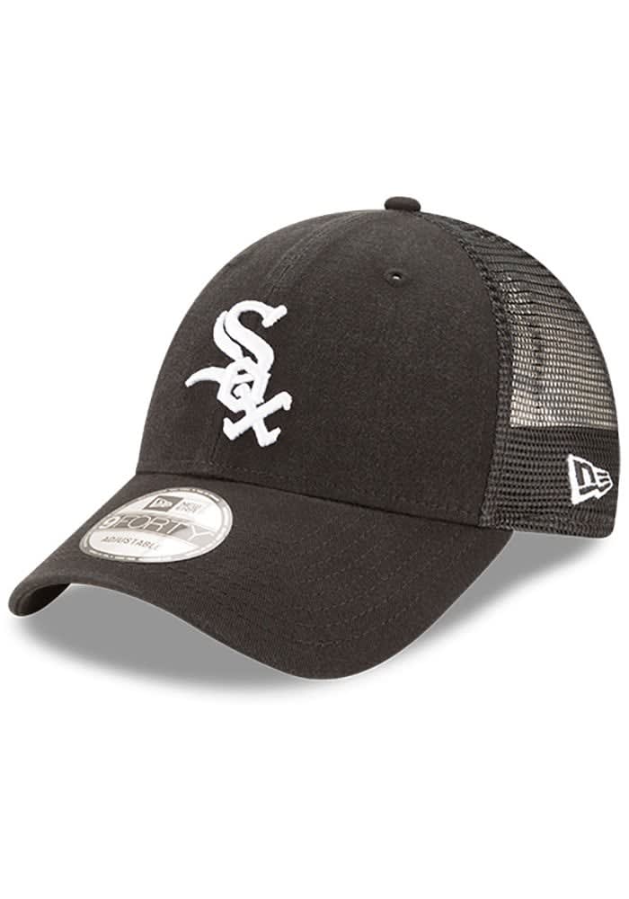 chi- New Era Chicago White Sox BLACK Chi White Sox Black Trucker