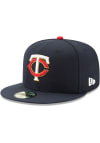 Main image for New Era Minnesota Twins Mens Navy Blue AC On-Field Alt 59FIFTY Fitted Hat