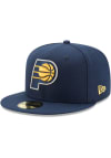 Main image for New Era Indiana Pacers Mens Navy Blue Basic 59FIFTY Fitted Hat