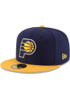 Main image for New Era Indiana Pacers Mens Navy Blue 2T Basic 59FIFTY Fitted Hat