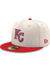 Main image for New Era Kansas City Royals Mens White KC Royals 2Tone GCP White and Red 59FIFTY Fitted Hat
