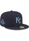 Main image for New Era Kansas City Royals Mens Navy Blue KC Royals Navy GCP Sky blue UV 59FIFTY Fitted Hat