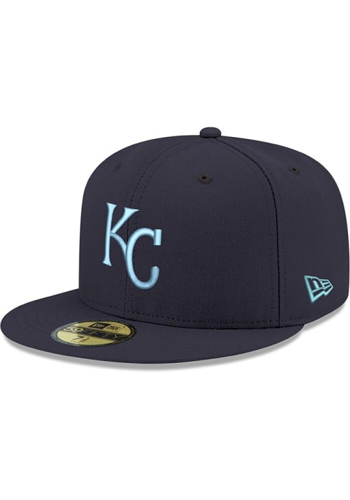 New Era Kansas City Royals Mens Navy Blue KC Royals Navy GCP Sky blue UV 59FIFTY Fitted Hat