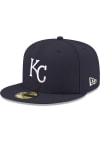 Main image for New Era Kansas City Royals Mens Navy Blue KC Royals Navy GCP Grey UV 59FIFTY Fitted Hat