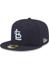 Main image for New Era St Louis Cardinals Mens Navy Blue STL Cardinals Navy GCP Grey UV 59FIFTY Fitted Hat