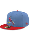 Main image for New Era St Louis Cardinals Mens Blue STL Cardinals 2Tone Blue and Red GCP 59FIFTY Fitted Hat