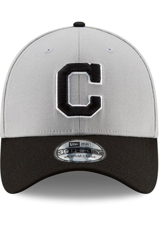 Cleveland Indians New Era Team Classic 39THIRTY Flex Hat - Gray/Black