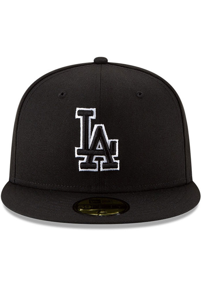 la dodgers black and white hat