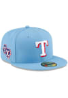 Main image for New Era Texas Rangers Mens Blue Texas Rangers Blue City Landmark UV 59FIFTY Fitted Hat