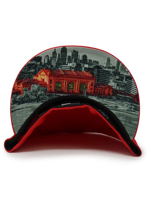 New Era Kansas City Chiefs Mens Red KC Chiefs Red Local Connection UV 59FIFTY Fitted Hat