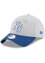 Kansas City Royals New Era KC Royals Gray MLB20 Clutch 9TWENTY Adjustable Hat - Grey